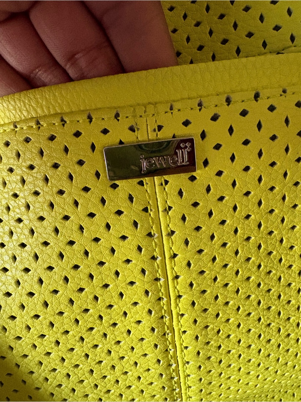 Newell neon Yellow Tote Bag with Top Handles - Picture 2 of 5